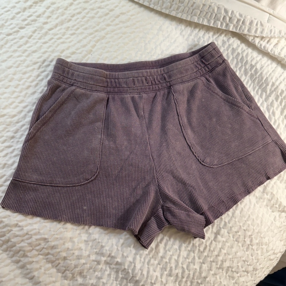 Women's Purple Corduroy Shorts